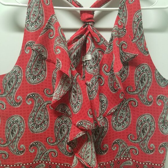 KUT from the Kloth Boho Paisley Cascade Ruffle Tank Top - Picture 8 of 16